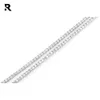 4 PT Round Chain Rose White Yellow Gold Single Raw Diamond Tennis Necklace for Men Women