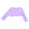 Jackets Kids Girls Satin Bolero Jacket Elegant Flower Cardigan Long Sleeve Open Front Shrug Cape Shawl Coat Wedding Party Dress Outwear