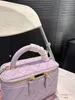 Bolsas femininas Bolsa de maquiagem Bolsa de saco de maquiagem Mini caixa de vaidade da maçaneta superior maçaneta cosmética Bolsa de cosméticos Matelasse Chain Bag Bolsa de batom de batom de ombro de ombro