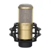 Microphones Microphone de condenseur professionnel en métal avec un support de choc adapté au Streaming Streaming Studio YouTube