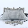 Sacs de soirée Sac à glisser en or Sac à paillettes de conception de fête de fête élégante Sacs de fête vintage Fashion Bridal Purse Silver Hands Sac de nuit Sac de nuit