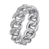 Großhandel kubanische Ring Frauen Goldbeschichtung Zirkonia Diamant S925 Sterling Silber E ICED Fine Schmuck