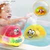 Baby badleksaker roliga spädbarn bad leksaker baby elektrisk induktion sprinkler boll med lätt musik barn vatten spray play boll badleksaker barn l48