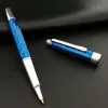 2020 Le Petit Prince Pilot Metal Ballpoint Pens Boule de rouleau bleu profond avec garnitures en argent Pen d'écriture de haute qualité Barrel2115538