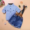 Toddler Boys Clothing Set Summer Baby Terno Shorts Camisa 27 anos Crianças roupas de roupa infantil Faculdade de casamento formal Festume7415260