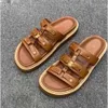 Дизайнерские мужские лоферы Mule Sandals Sandals Стеклянные туфли Gladiator Slippers Винтажные кожаные белые мулы со скользкими женскими сабо