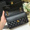 Flap bag 10A Top quality designer bag 23cm genuine leather shoulder bag woman crossbody bag chain bag With box C069