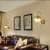 Wall Lamp Modern Living Room Lights Golden Simple Ball Bedroom Bedside TV Background Lamps