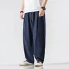Vêtements hommes Summer Japonais Streetwear décontracté HARAjuku Cotton Linn Pantalon baggy masculin Solid Surdimension Bloors Pantalons M5XL 240326