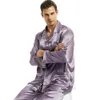 Pijama de cetim de seda mensal Conjunto de pijama pijama PJS Sleepwear Loungewear Smlxlxxlxxxl4xl 240408