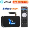 BOX UGOOS X4 PLUS SMART TV BOX ANDROID 11 AMLOGIC S905X4 LPDDR4 4GB 32GB 64GB X4 PRO 1000M BT OTT 4K TVBOX SET TOP BOX X4 CUBE 2G16G16G