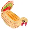 Dinnerware Sets Fruit Basket Storage Baskets Imitation Rattan Woven Bread Container Household Tray
