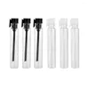 Bouteilles de rangement Heallor 1 ml 2 ml 3 ml noire transparente en verre de parfum bouteille en verre vide cosmétique échantillon de tube à essai récipient portable