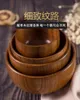 Bowls 1Pcs Japanese Wooden Bowl Natural Thicken Jujube Wood Set Spoon Chopsticks And Box Fruit Salad Noodle Rice Soup