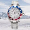 Kayma tokası 40mm erkek izle pepsi otomatik mekanik seramik saatler 904l çelik dalış kol saatleri safir aydınlık rlx saatler montre de lüks