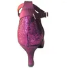 Chaussures de danse Elisha Shoe personnalisée talon Femmes Salsa Latin Open Toe Ballroom Party Sandale plus de couleurs
