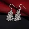 Charme 925 Boucles d'oreilles en argent sterling pour femmes Longues boules d'oreilles suspendues 2022 Bijoux tendance 2022 Bijoux Christmas Gaabou240408kd3h