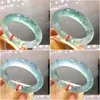 Bangle Jade Bracelet Kind Floating Flower Children zijn Ring Round Round Royal Princess M Laokeng High Drop Delivery Sieraden Armbanden Dhxip