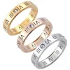 Hot Selling Titanium Steel Digital Ring Mood Simple Gold Fashion Lovers Jewelry