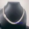 Zuanfa Pass Diamond Tester VVS Moissanite Diamond Chain 10mm 12mm Hiphop RockアイスアウトキューバリンクネックレスMoissanite JewelleryLocketネックレス