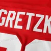 Koszulki T-shirty lodowe koszulka hokeja na lodzie Canada 99 Wayne Gretzky Sewing Haftowanie na zewnątrz koszulki sportowe C-mark Red 1991 Nation