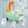 Baby Bath Toys Diy Pet Painting Doodle Pet Frosted Animal Toy Set Come and Badhe Your Pet Graffiti Handmade Toy for Children Gifts L48