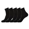 Herensokken 5 paren / veel zwart wit grijs bedrijf Casual sokploeg zachte calcetines ademende lente zomer voor mannelijk