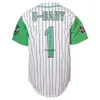 Polos Polos G-Baby Hardball Jersey 1 Jarius Evans Baseball koszulka Męska koszula film Cosplay Cosplay Wszystkie zszyte rozmiar męski S-xxxl White