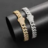 Bracelet S925 Bracelet 10 mm Single Row Zircon Hip Hop Bracelet Cubain Chaîne Spring Backle Ments Personnalisés bijoux à la mode