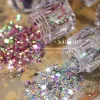 Decoraties 13pcs/set kameleon dikke mix glitter*glitter kameleon nagel pailletten flash poeder kleurverschuiving glitter/kleur shift dikke glitter