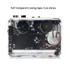 Spelare Portable ABS Cassette Player Tape Recorder till MP3 Full Transparent Shell Typec Port Convert Walkman Tape till CD