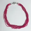 Pingentes genuínos sem corante estilo étnico Garnet Chain colar Presente para mulheres pode ajustar o comprimento de colares turmalinos de 2mm 2mm de 2 mm