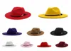 Mujeres Men Fedora Gat con cinta de cuero Fedoras Jazz Hat, al aire libre, caballeros de la tapa del borde ancho Elegante Cap Invierno Panamá yfa7221057