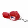 Trump Red Cap Keychain Maga Key Chain Car Accessories Metal 2024 Amerikaanse Amerikaanse vlag Trump Keychains