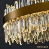 Ljuskronor Crystal Pendant Lamp för vardagsrummet sovrum kök matbord lyx modern 2024 guld hängande ring ljus fixtur