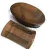 Boîtes de rangement Brosse de barbe en bois de santal naturel Kit en bois étiquette privée
