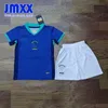 JMXX 24-25 Brasilien Kinderfußball Trikots Kit Home Away Kid Uniformen Jersey Fußballhemd 2024 2025 Top und Shorts Children Version Version