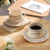 Tazza di caffè Kawasimaya e piattino set ceramico squisito tazza di alto tazza di alto valore tè pomeridiano 240420