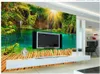 Sfondi Bellissimi sole 3D Sunshine Lago Greenwood Wall Papers Designer di decorazioni per la casa Sfondo del paesaggio