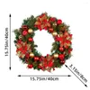 Fiori decorativi ghirlanda natalizia all'aperto 023 ghirlanda rossa festosa anello rattan anello shopping finestra decorazioni appese