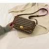 Сумки на плечах Houndstooth Bag 2024 Женский INS Messenger осень/зимний квадрат с двойным использованием