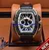 2021 Luxe horloge Frank Mulier Quartz OS Movement Men Big Size Watch inclusief knopbreedte 54 5 Kleine wijzerplaat Gebruik knop Working 036357081