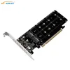 Adattatore PCIe a M2 Reser Card per NVME M.2 MKEY 2240 2260 2280 22110 SSD 2U PCIE CARD ESPANSIONE 4BAY RAID PCI Express Adattatore