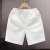 Men's Shorts Reinforced Pocket Seams Summer Casual With Elastic Waistband Zipper Solid Color Straight Wide Leg For A