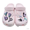 Bijoux Purple Girl Clog Charms Shoe Flower Flower Garden Shoecharms Buckle Part Accessoires Pin Bouton en gros Deliver Drop Livraison Baby Kids Mat Dhsna