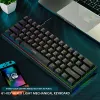 Teclados K620 Mini juego Mecánico Keyboard 61 Teclas RGB Hotswap Tipos de juegos Teclado con cableas PBT Keycaps 60% Ergonomics Keyboards