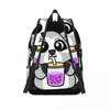 Mochila Backpack Racoon Cute Student Cartoon Milk Tea Backpacks Mochilas de poliéster Belas bolsas de ensino médio Rucksack personalizado