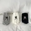 Women Socks Long Tube Women's Cotton Hip-Hop Black/White/Grey Breathable Street Pile Sock Bow Casual Four Seasons