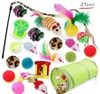 21PCS Zestaw zabawek Cat Catble Tunnel Cat Zabawki Five Balls Myszy Kształt Pet Kitten Dog Interactive Play Jllxtc6646168