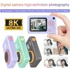 8K Digital Cameras for Kids Pupil Digital Camera Mini OTG 2.4in HD Display 48MP Multifunction Dual Camera Night S POGRAPY 240327